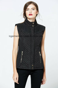 Fashionable Style Winter Slim Fit Leather Vest Zipper Black Waistcoat